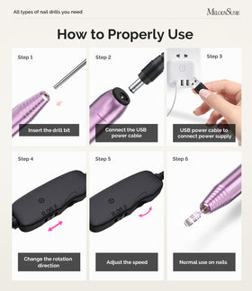 MelodySusie USB Nail Drill PC120I compact design for portability