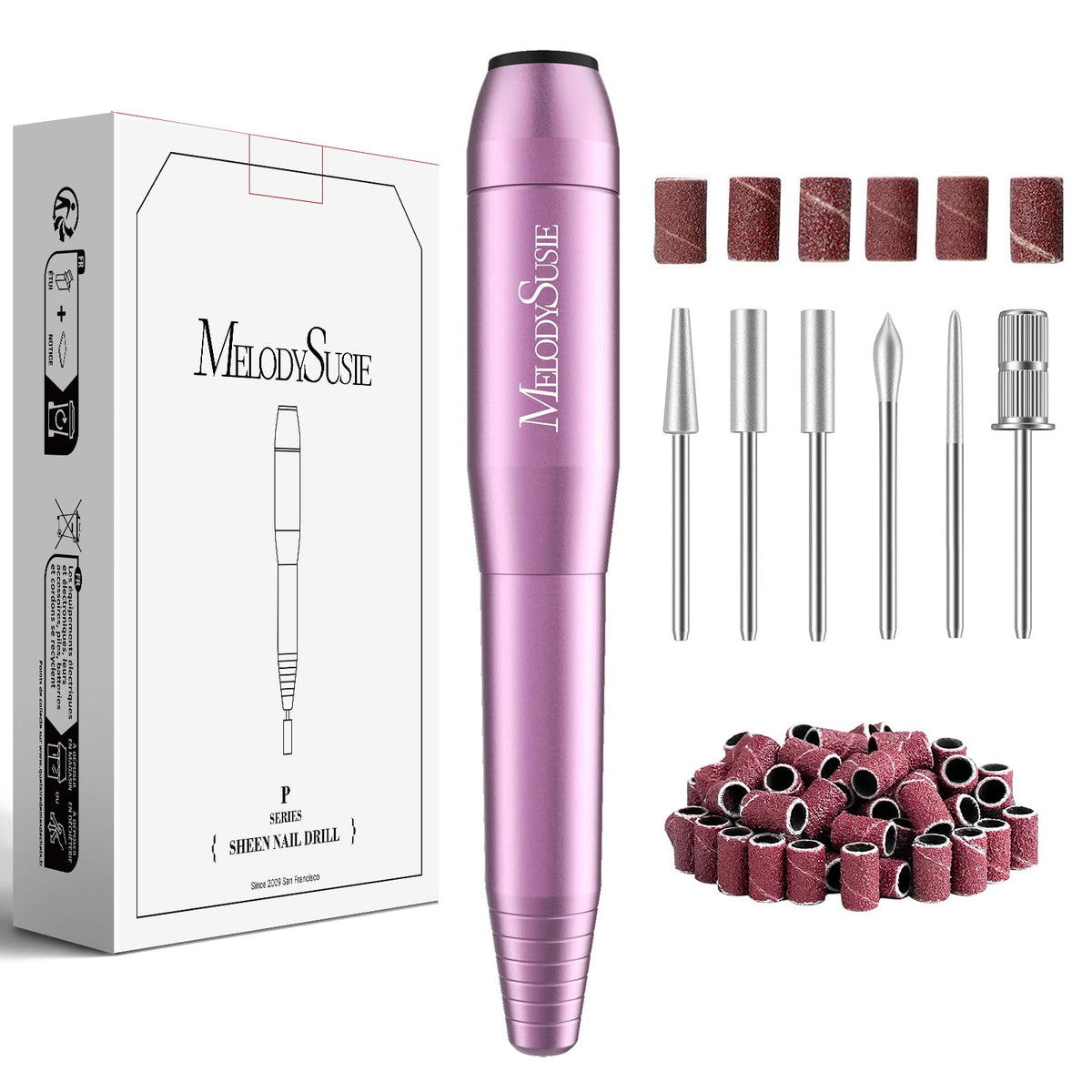 MelodySusie USB Nail Drill PC120I front view with control button