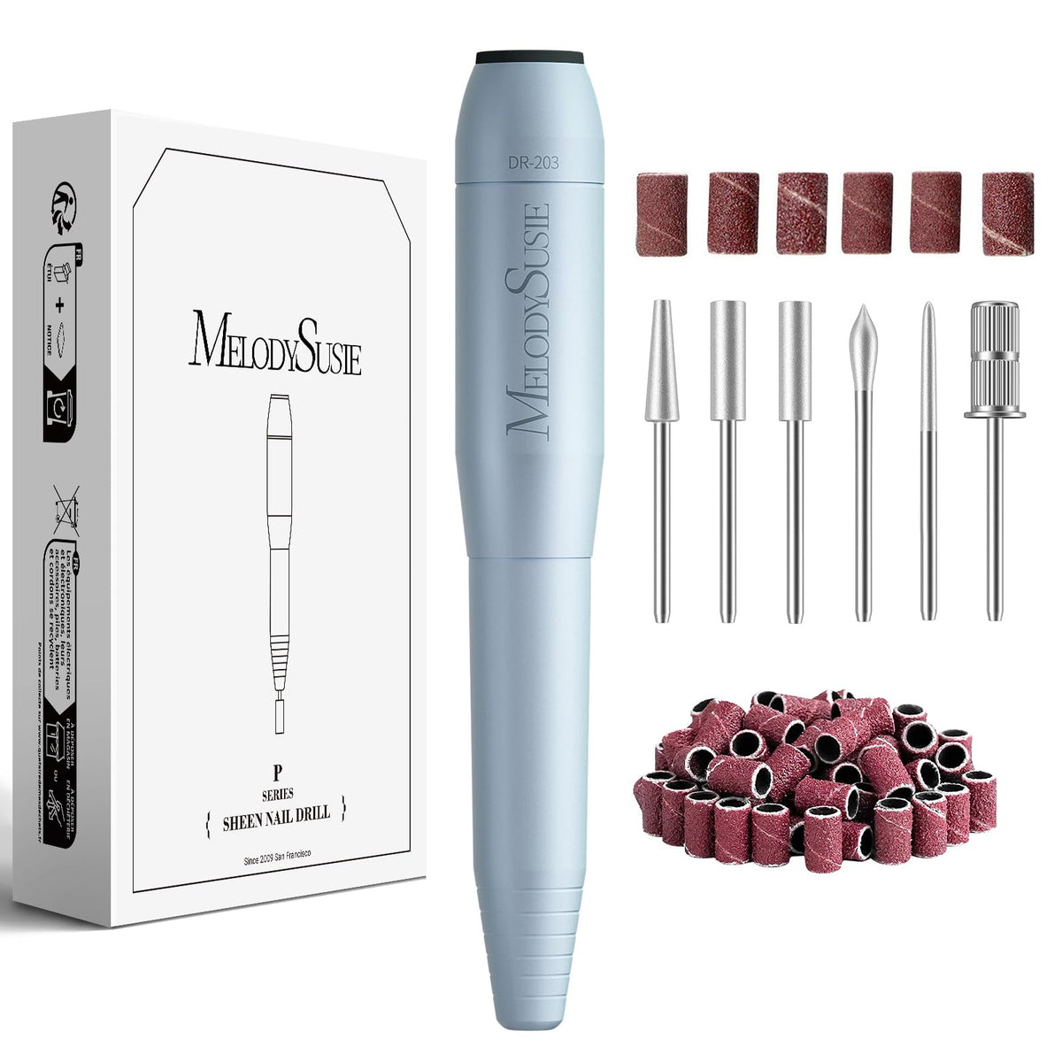 MelodySusie USB Nail Drill PC120I front view with control button