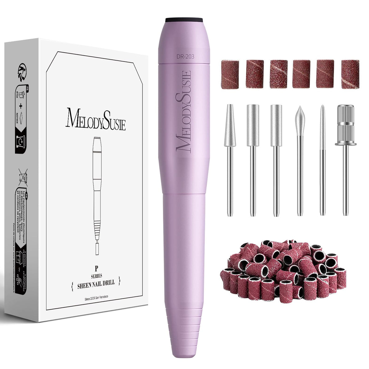 MelodySusie USB Nail Drill PC120I front view with rotary motor