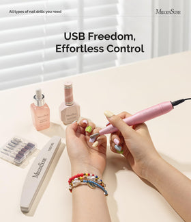MelodySusie USB Nail Drill PC120I packaging and accessories