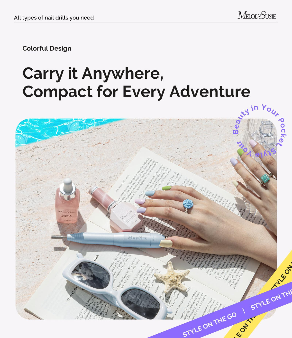 MelodySusie USB Nail Drill PC120I packaging and accessories