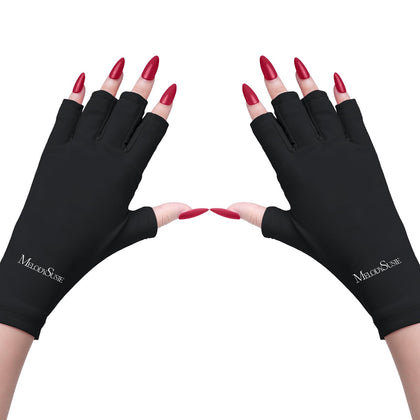 MelodySusie UV gloves front view in black