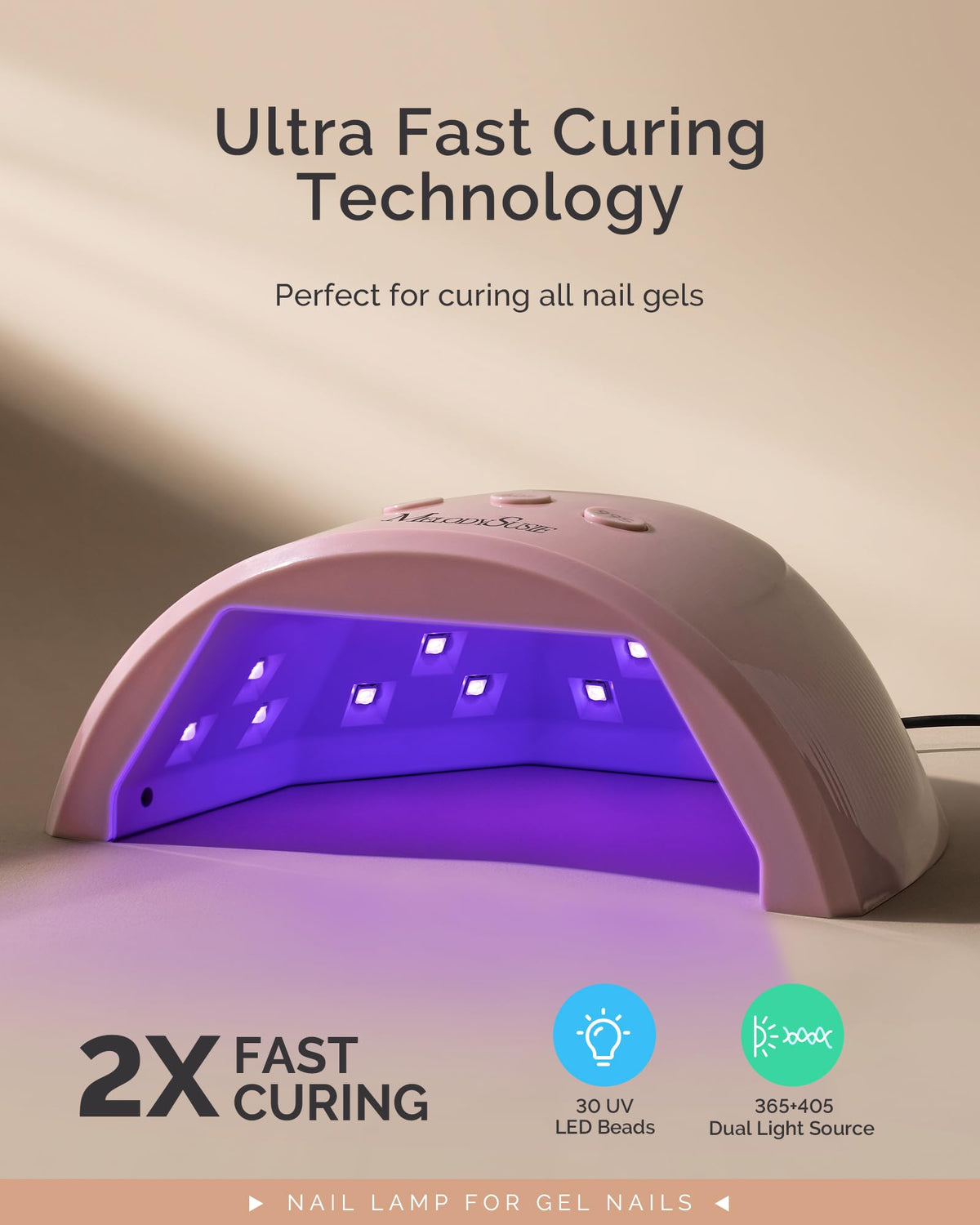 MelodySusie UV/LED Nail Lamp P-Plus30F with power cord