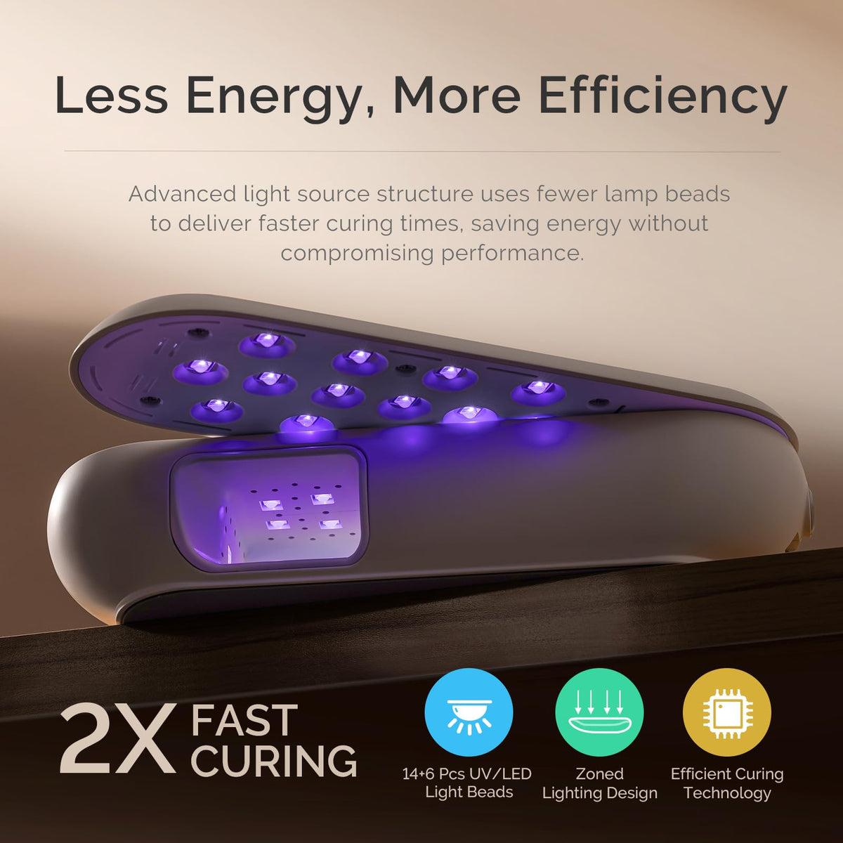 MelodySusie UV Nail Lamp in use for gel polish curing