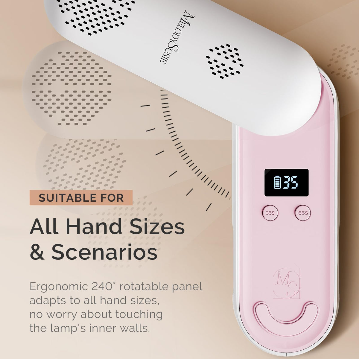 MelodySusie UV Nail Lamp packaging and contents