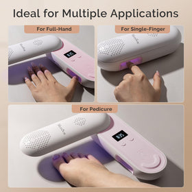 MelodySusie UV Nail Lamp showing battery charging