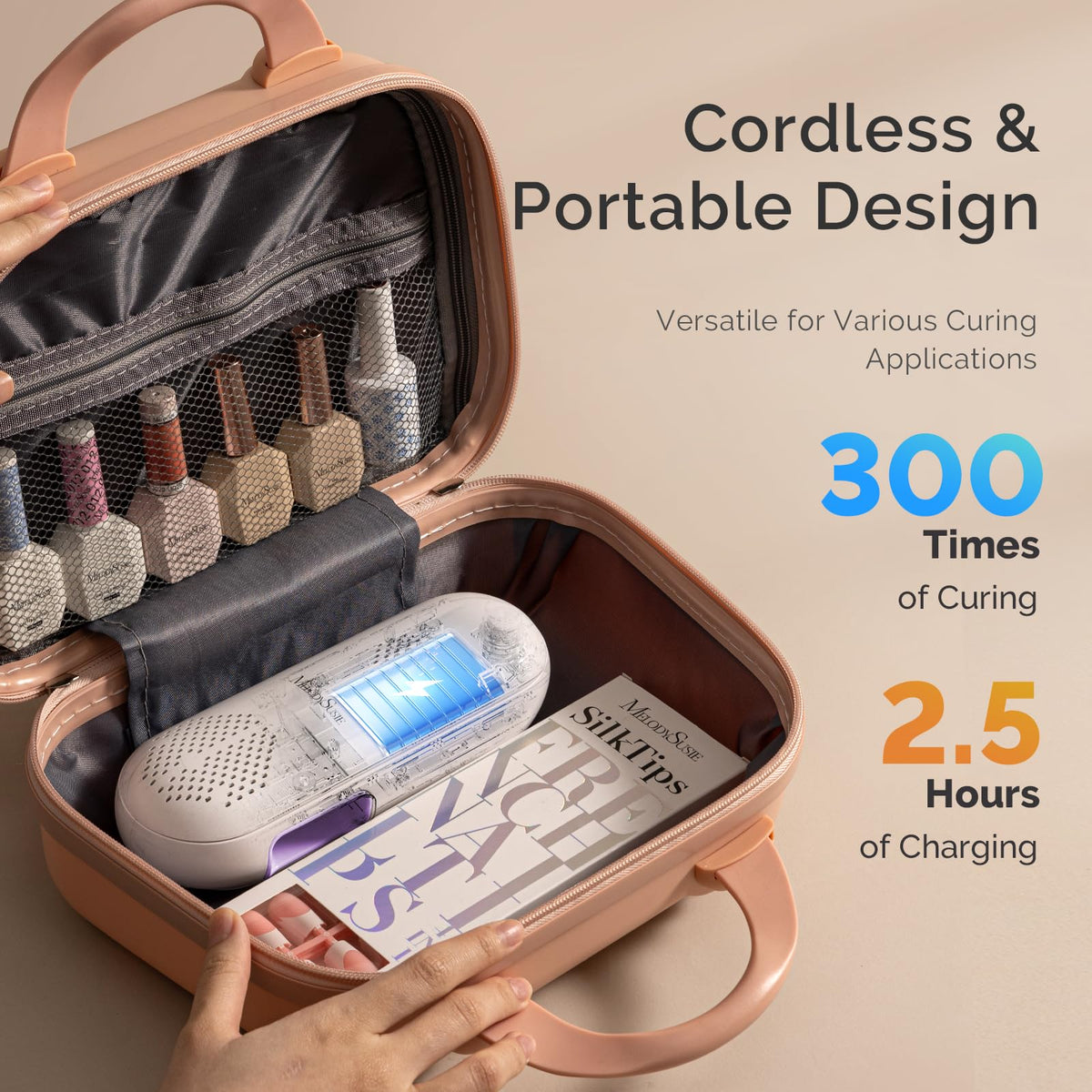MelodySusie UV Nail Lamp with battery charging indicator