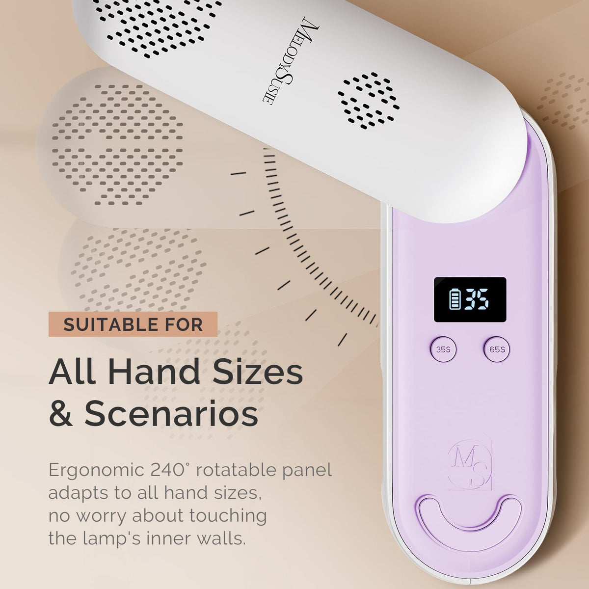 MelodySusie UV Nail Lamp with various gel polishes