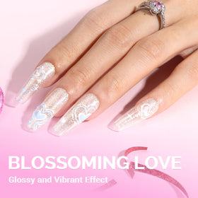 MelodySusie White Glitter Gel Polish 15ml bottle with cap