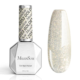 MelodySusie White Glitter Gel Polish 15ml front view