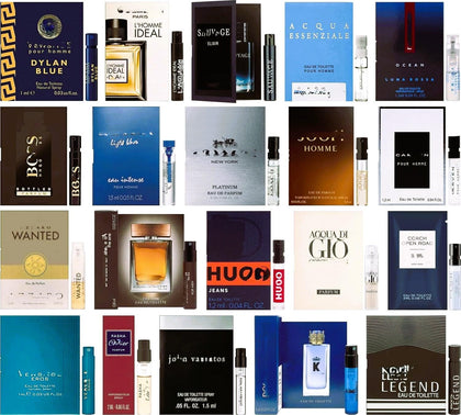 Men's Cologne Sampler Set featuring 8 random fragrance vials