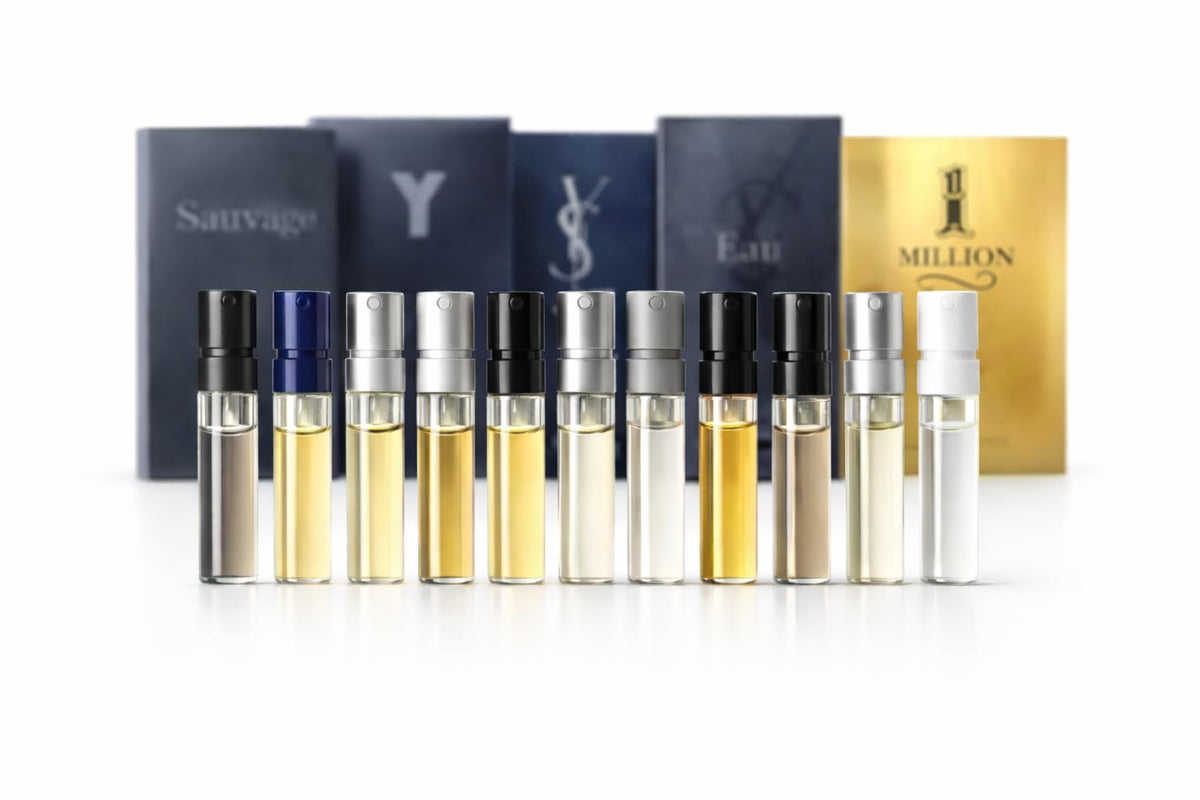 Men's fragrance sampler set packaging