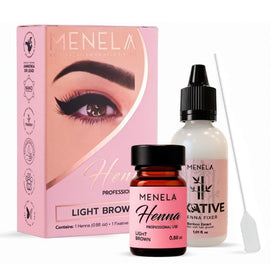 Menela Light Brown Hair Henna Kit packaging front view