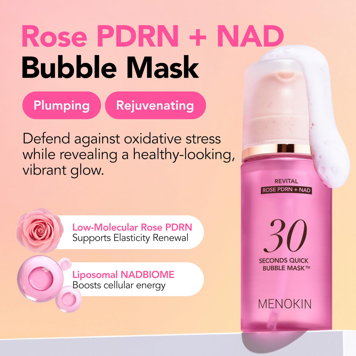 MENOKIN 30 Seconds Bubble Mask Revital back view