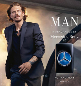 Mercedes Benz Man Eau de Toilette 1 oz bottle close-up
