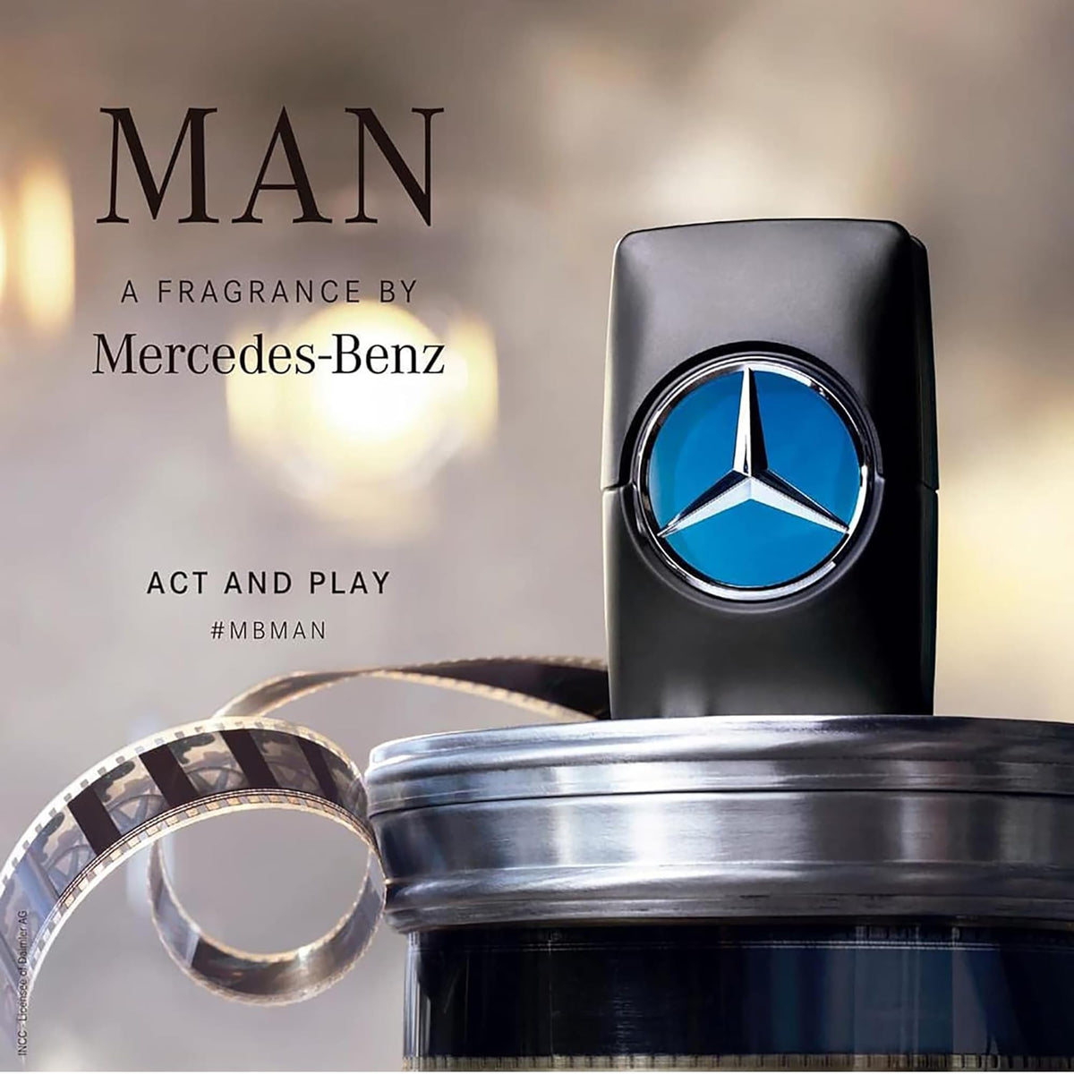 Mercedes Benz Man Eau de Toilette bottle close-up