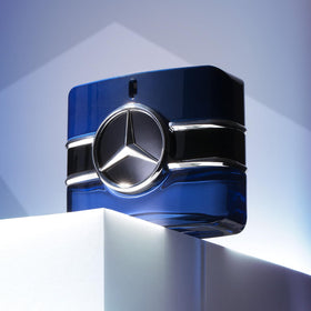 Mercedes Benz Sign Eau de Parfum for Men on a wooden table