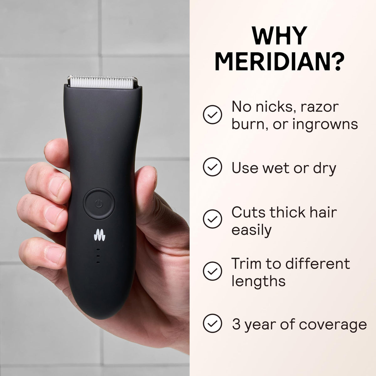 MERIDIAN The Trimmer Original with adjustable guide combs