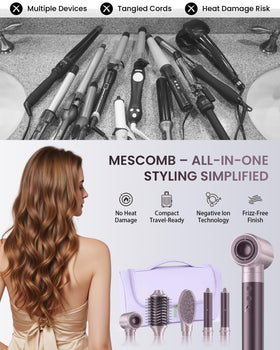 MESCOMB 5-in-1 Hair Dryer Brush packaging