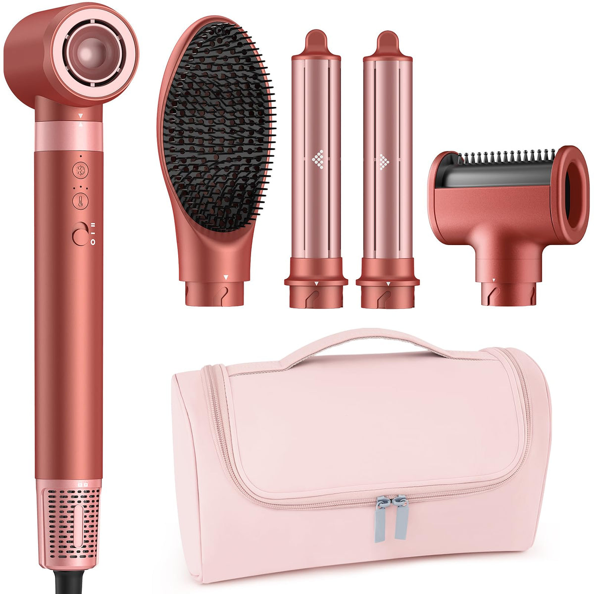 MESCOMB 5 in 1 Hot Air Styler with dual auto-curling barrels
