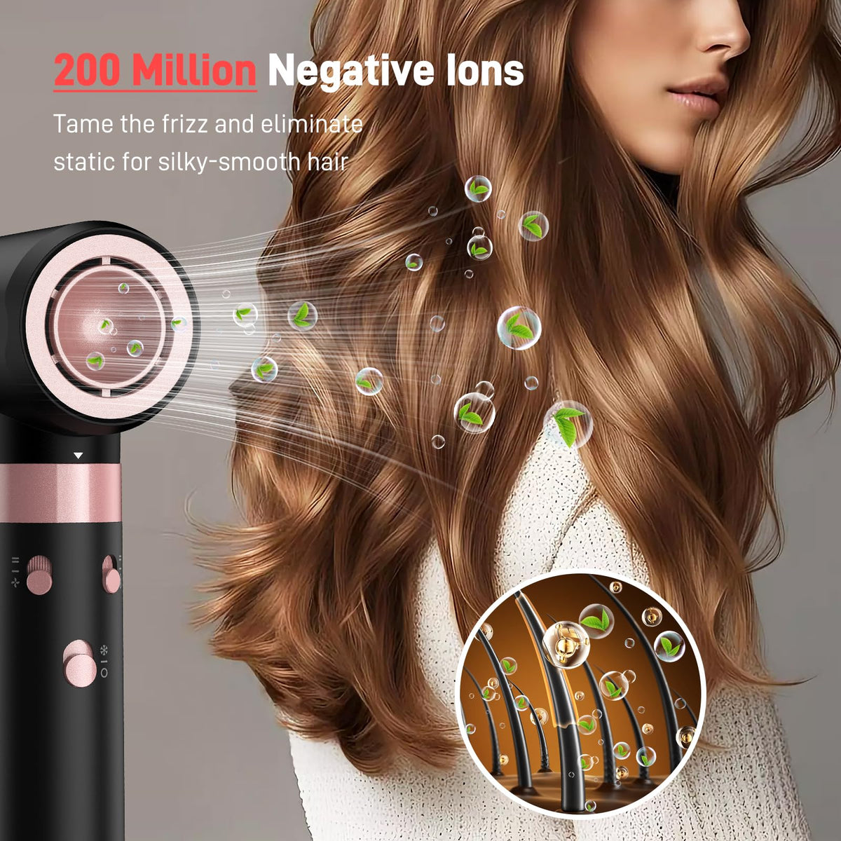 MESCOMB Air Styler with hair curling feature