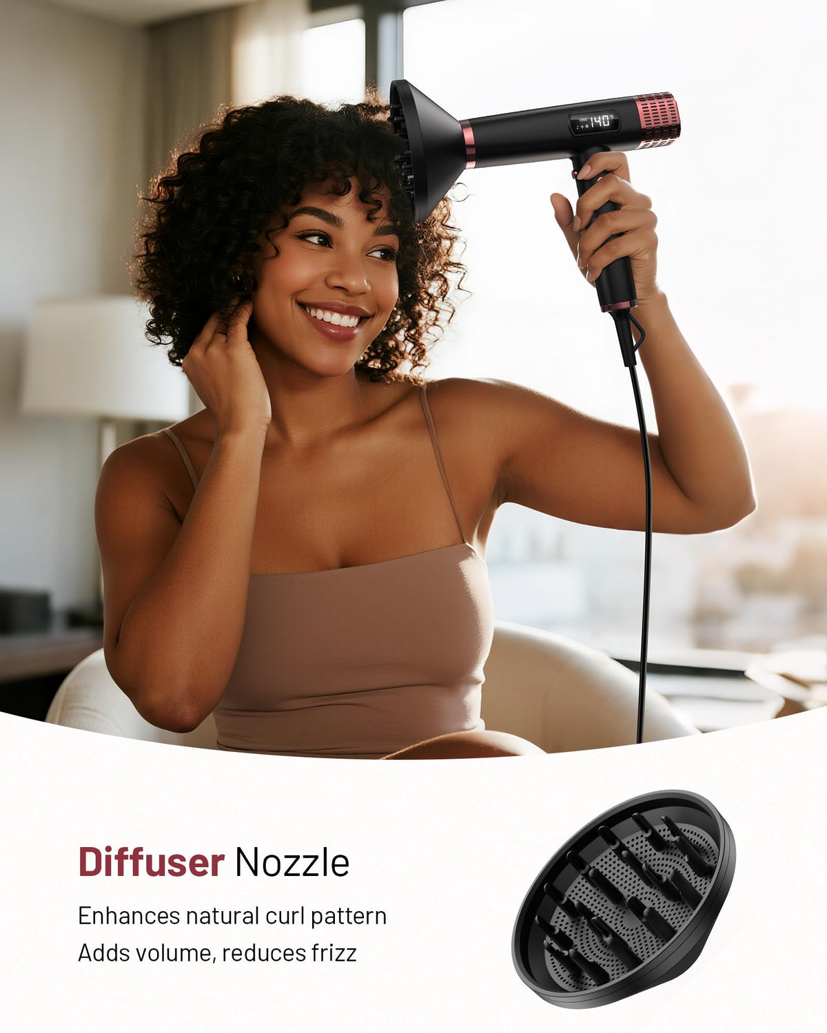 MESCOMB Hair Dryer in a stylish bathroom setting