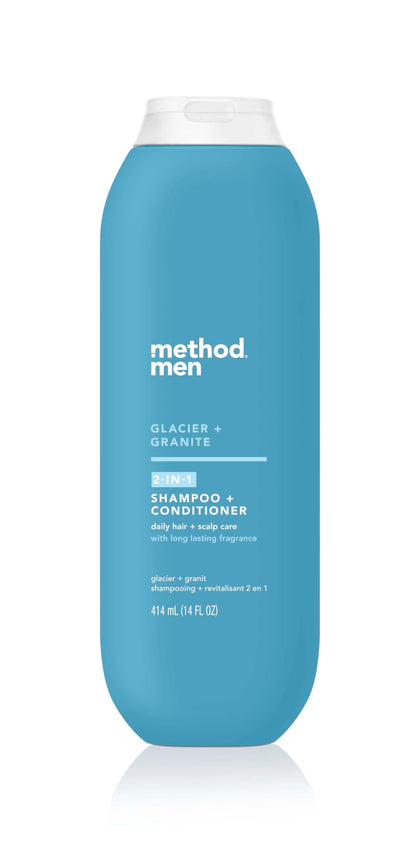 Method 2 in 1 Shampoo and Conditioner Glacier + Granite 14 oz front view
