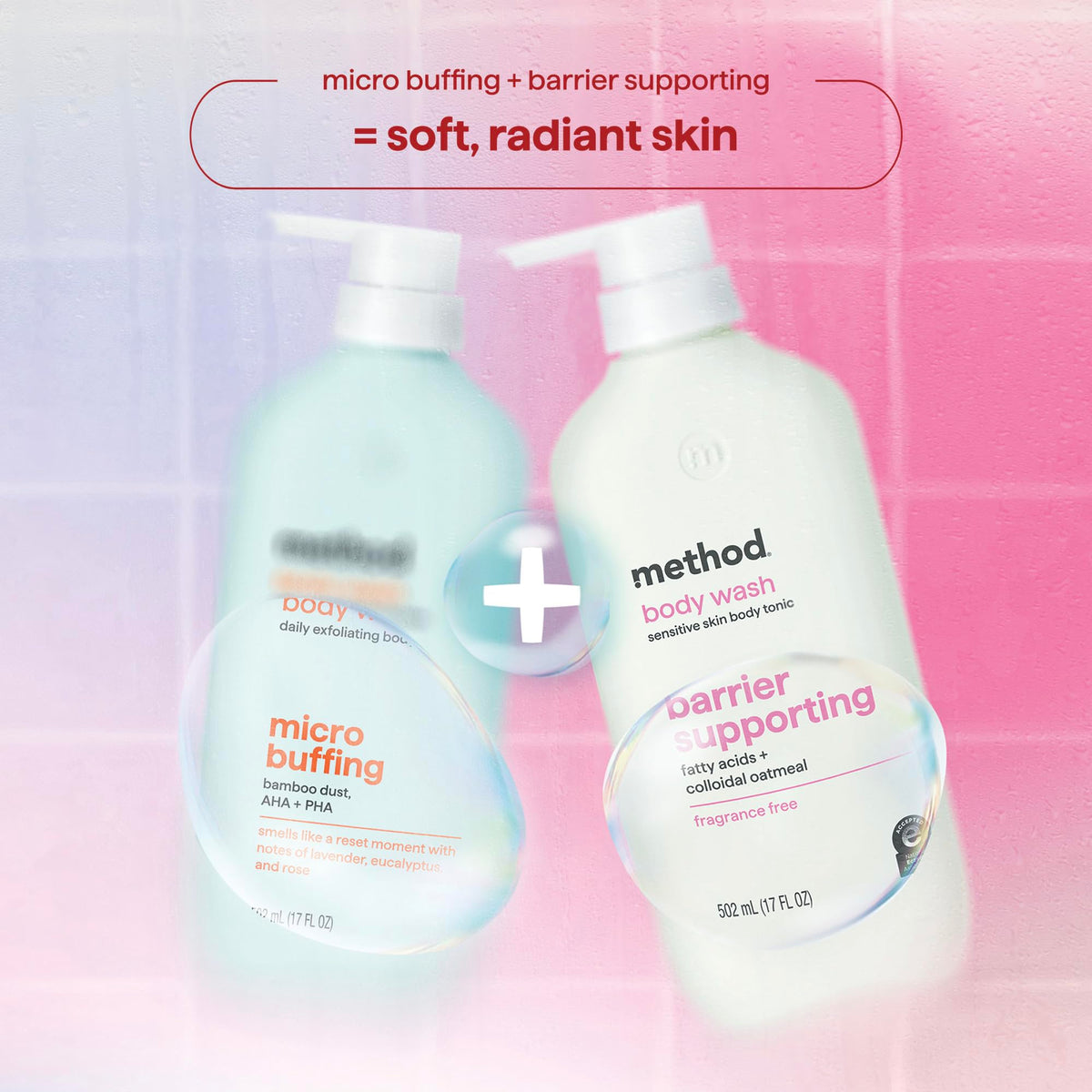 Method Barrier Supporting Body Wash 17 fl oz on shelf