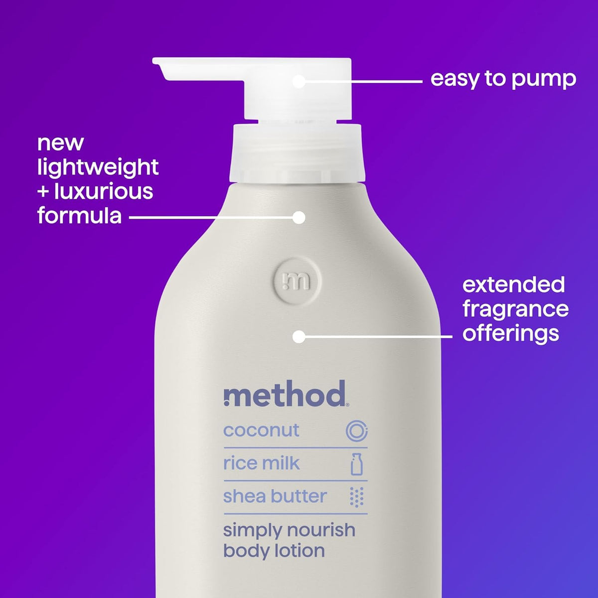 Method Body Lotion Simply Nourish texture on skin