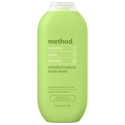 Method Body Wash Mindful Matcha front view 18 fl oz