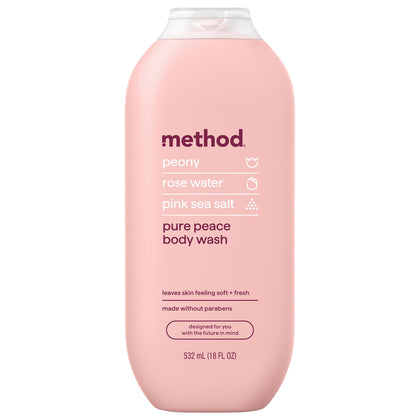 Method Body Wash Pure Peace 18 fl oz front view