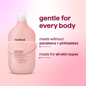 Method Body Wash Pure Peace in shower setting