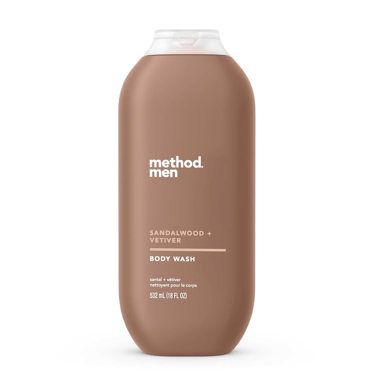 Method Body Wash Sandalwood + Vetiver front view 18 fl oz