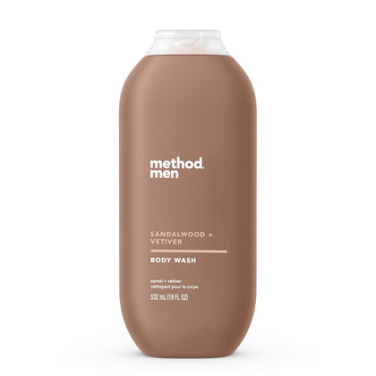 Method Body Wash Sandalwood + Vetiver front view 18 fl oz