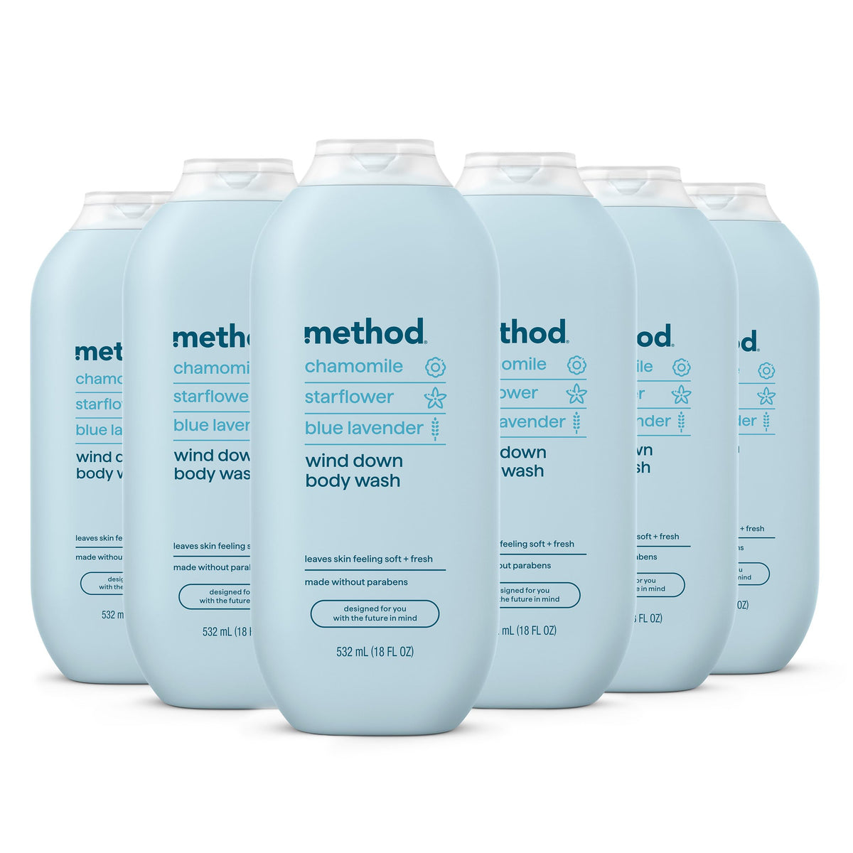 Method Body Wash Wind Down 18 fl oz front view