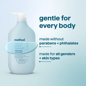 Method Body Wash Wind Down 28 fl oz with relaxing scent description