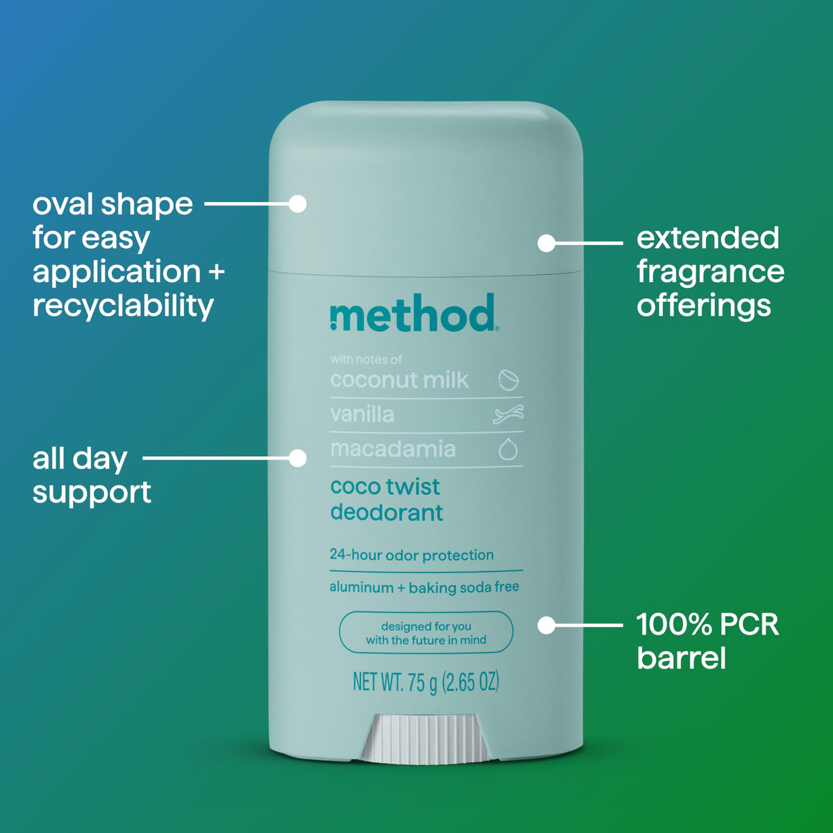 Method Coco Twist Deodorant stick with packaging