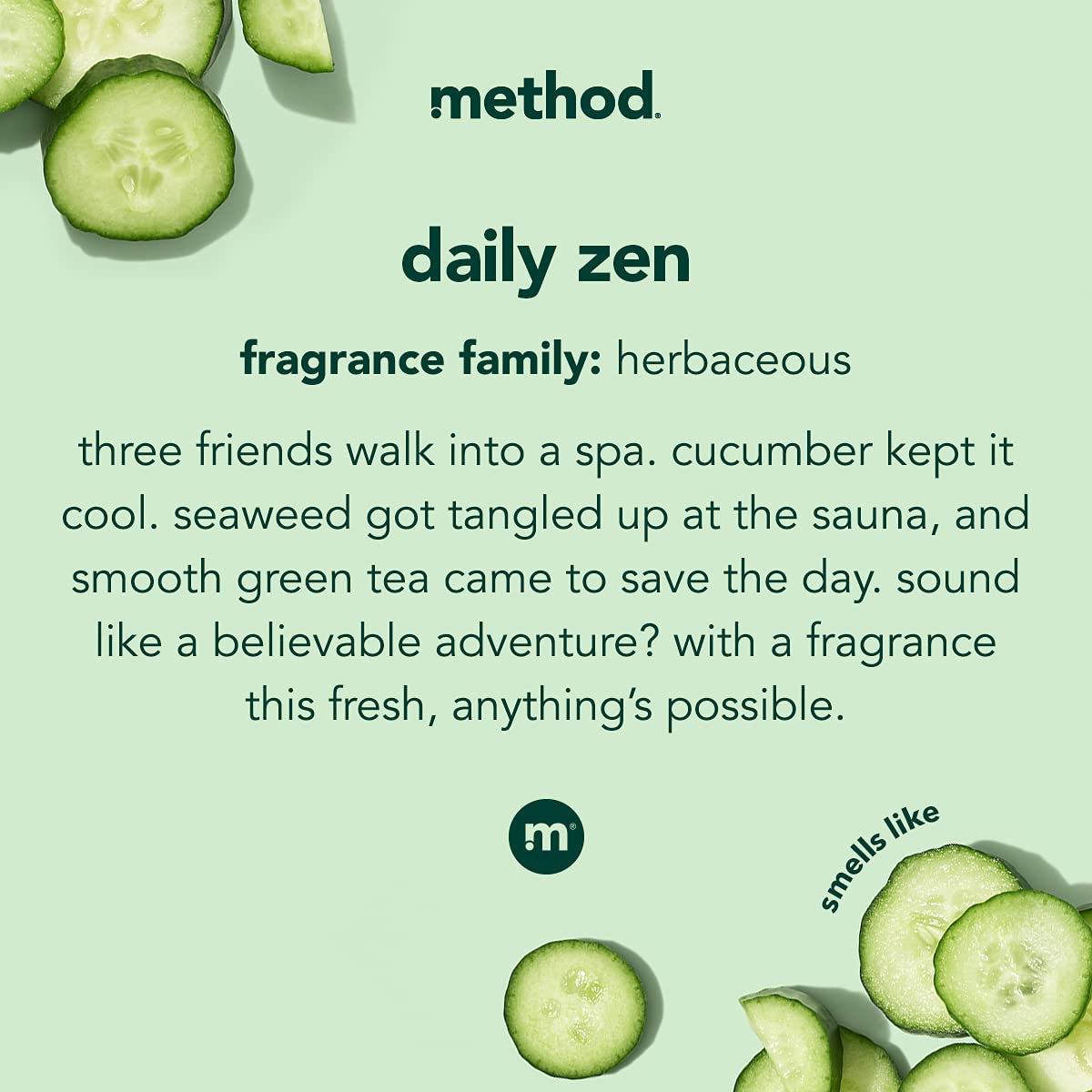 Method Daily Lotion Daily Zen 14 oz bottle side view