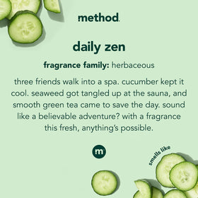 Method Daily Lotion Daily Zen 14 oz bottle side view