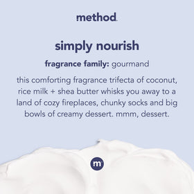Method Daily Lotion Simply Nourish 14 oz bottle side view