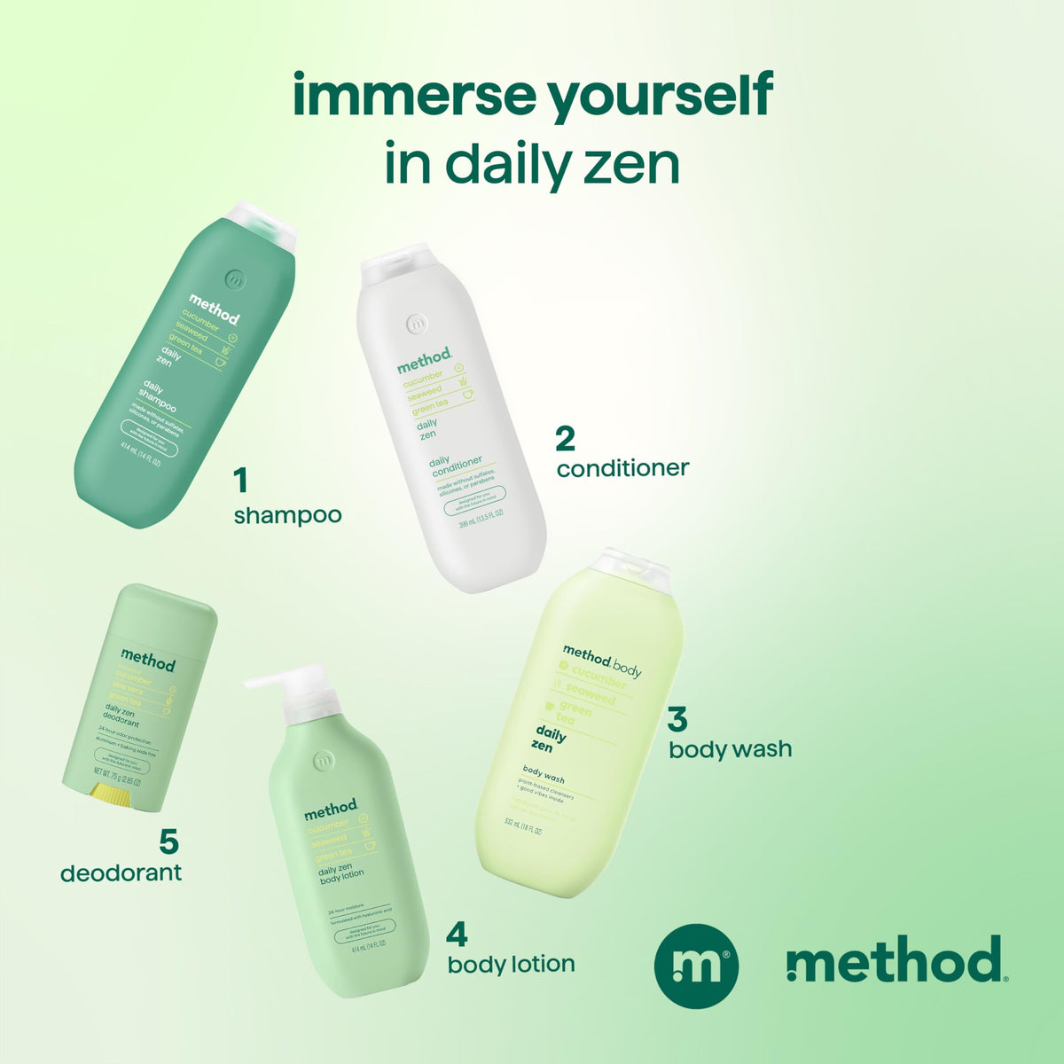 Method Daily Zen Conditioner bottle with recycled plastic label