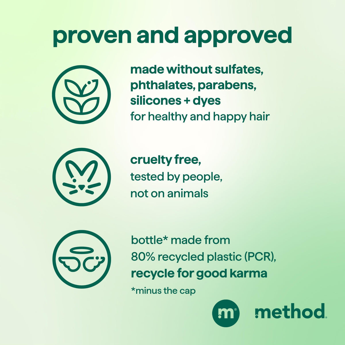 Method Daily Zen Shampoo 14 oz on a shower shelf