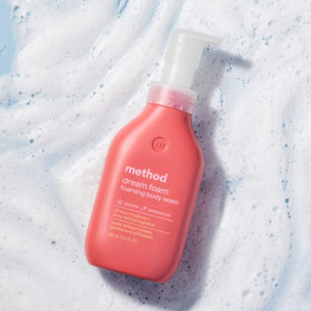 Method Dream Foam Foaming Body Wash in a bathroom setting
