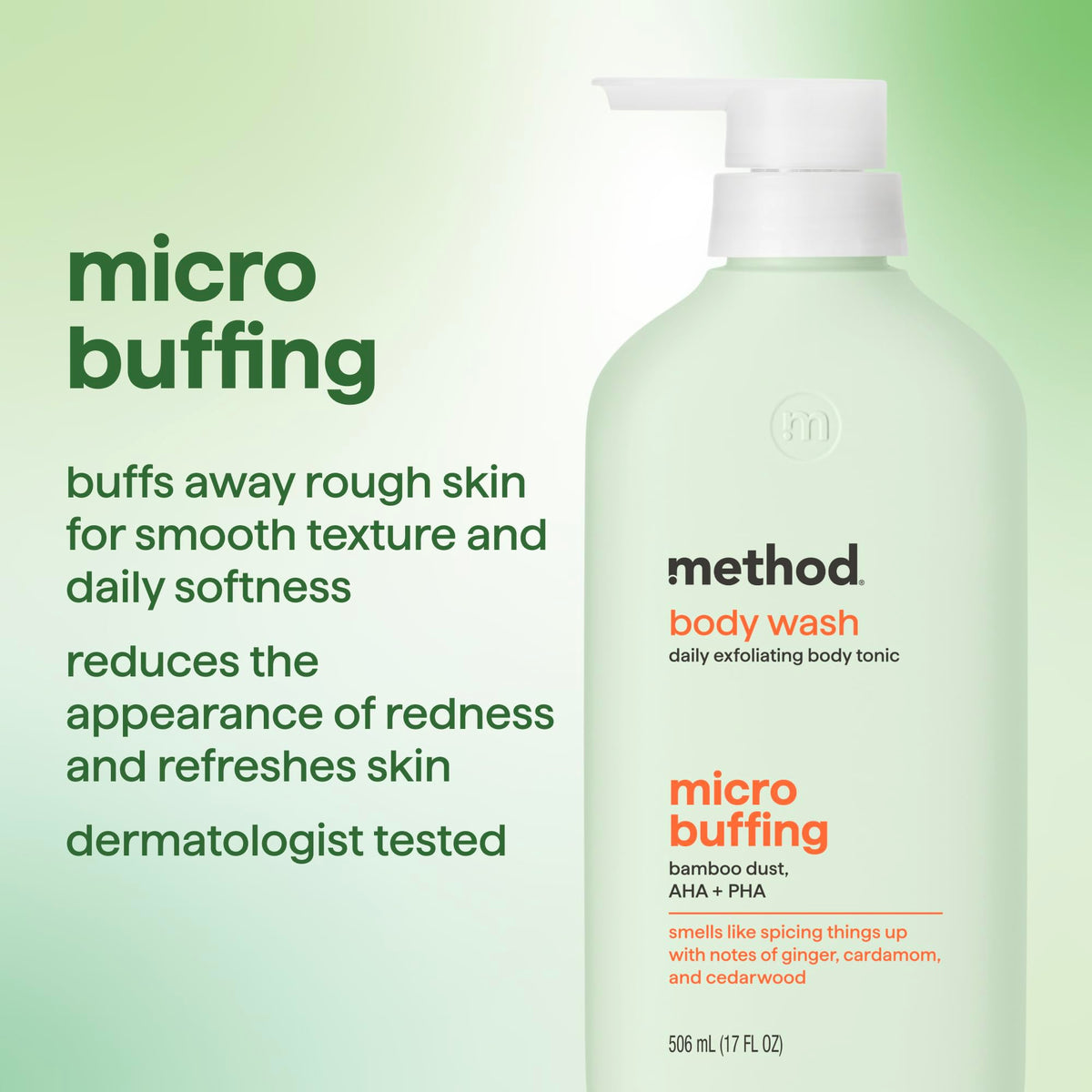 Method Exfoliating Body Wash bottle with pump