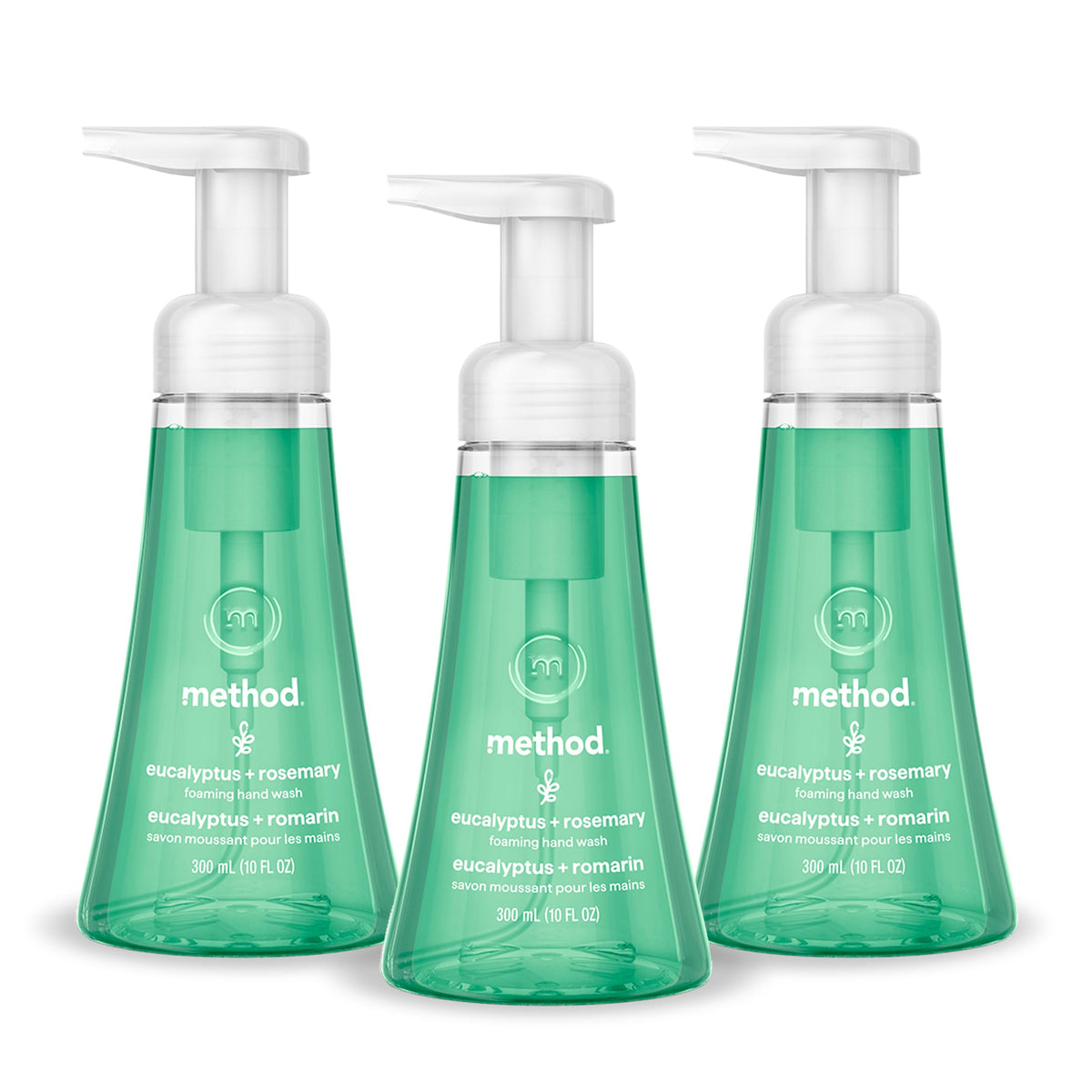 Method Foaming Hand Wash Eucalyptus + Rosemary 10 fl oz front view