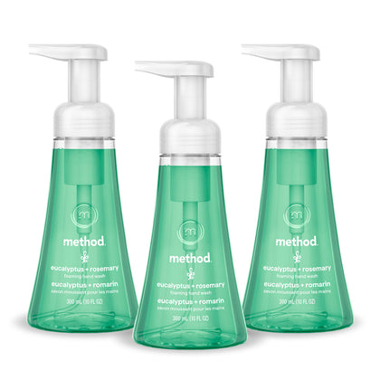 Method Foaming Hand Wash Eucalyptus + Rosemary 10 fl oz front view