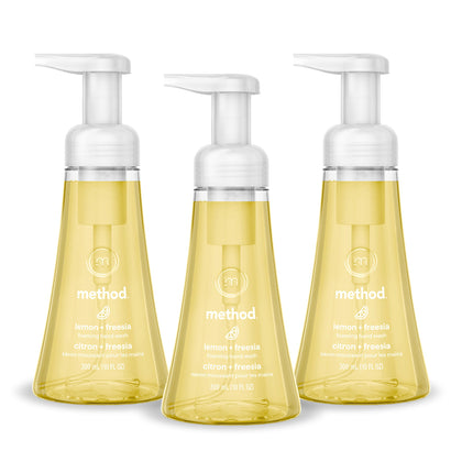 Method Foaming Hand Wash Lemon + Freesia 10 fl oz front view