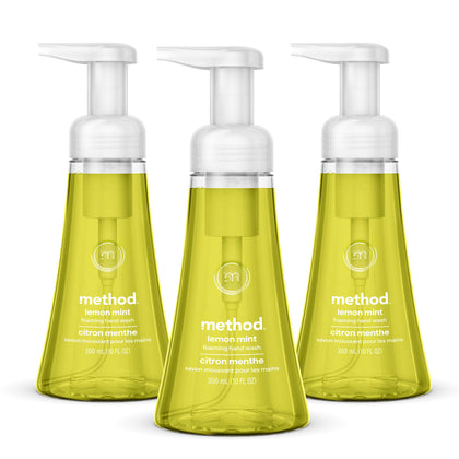 Method Foaming Hand Wash Lemon Mint 3 pack front view