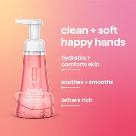 Method Foaming Hand Wash Pink Grapefruit lifestyle scene in kitchen